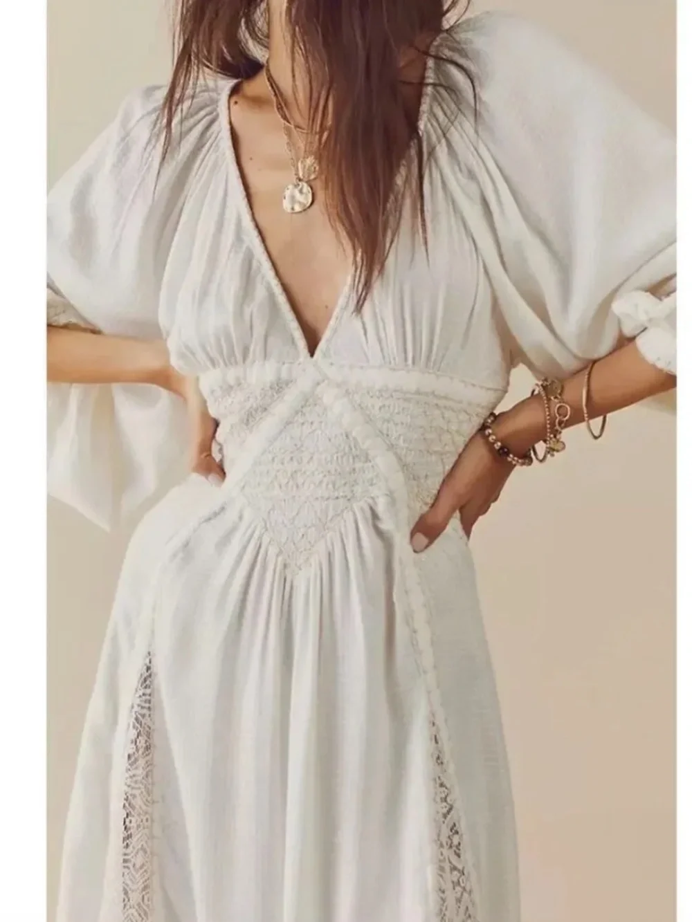 Free People Southwest Lace Maxi Dress  - S - Picture 2 of 7